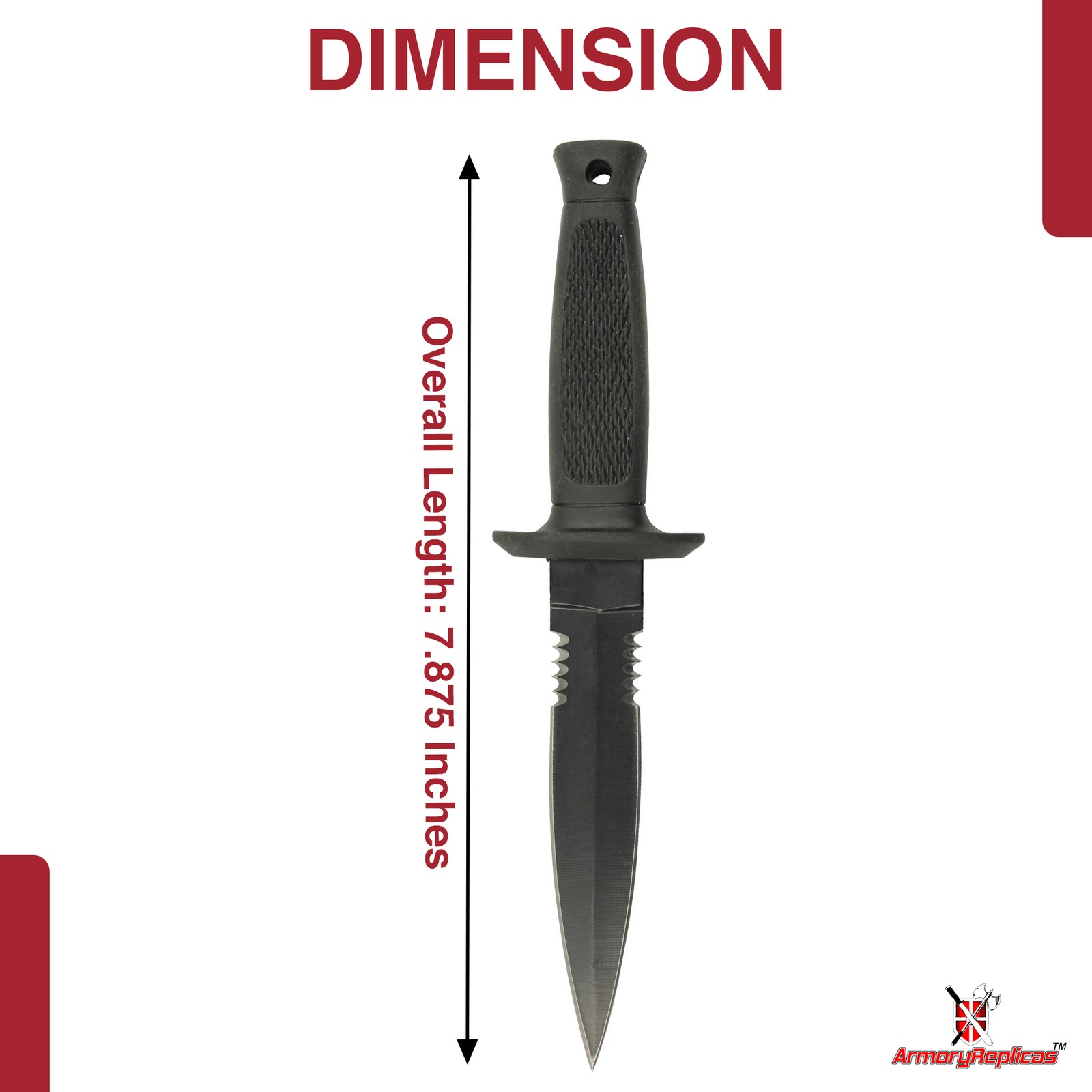 7.8″ Ace High Gamblers Dagger: Double Edge Serrated Boot Knife – Tactical EDC