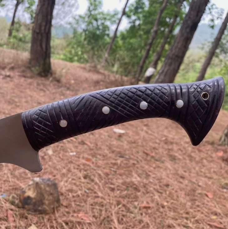 Custom Handmade Carbon Steel Blade Survival Machete Sword| Hunting Sword Camping