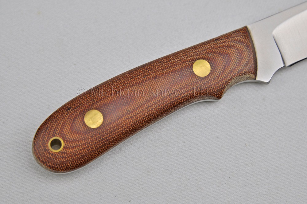 Bob Dozier / Dan Crotts Custom Knife – Straight Hunter – Natural Micarta & D2