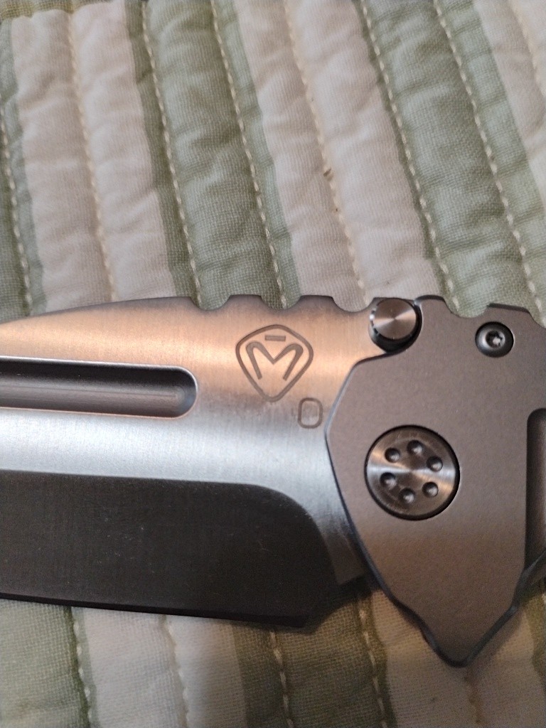 Medford Praetorian T Gray Titanium Handle Frame Lock Tanto Manual Pocketknife