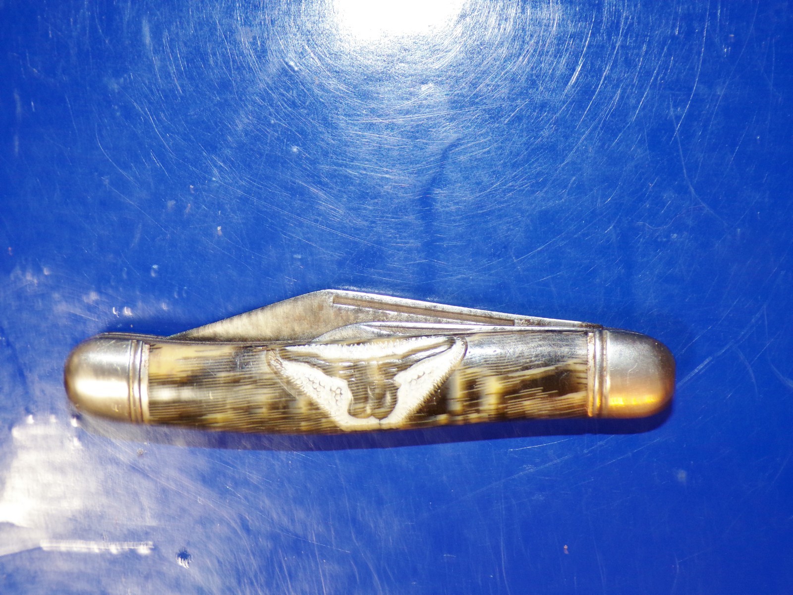Vintage Imperial U.S.A. Pocketknife w/Embossed Longhorn on Front Scale