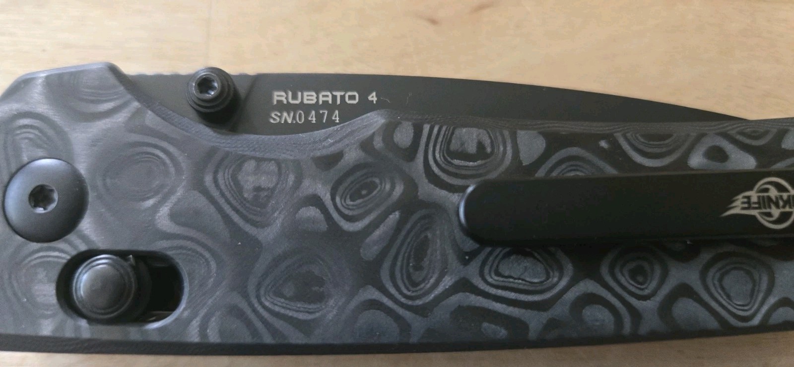 Oknife Limited Edition Rubato 4 Rail Lock Folding Knife Carbon Fiber CPM-S35VN