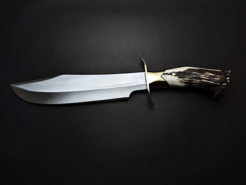 Inglorious Bastard Aldo Raine D2 Steel Bowie Knife – Brass Guard & Sheath