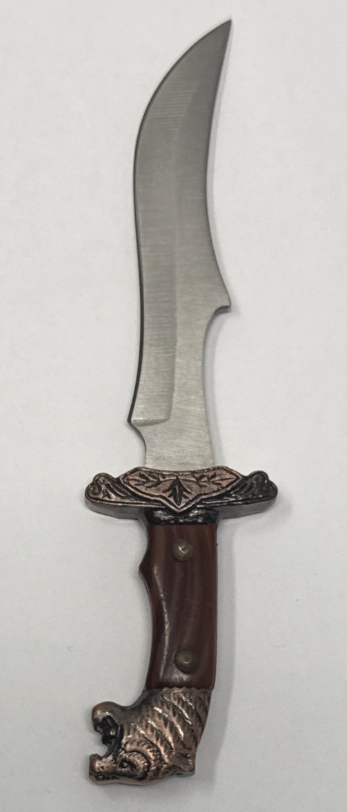 5.5″ Fixed Blade Knife Clip Point Ornate Guard