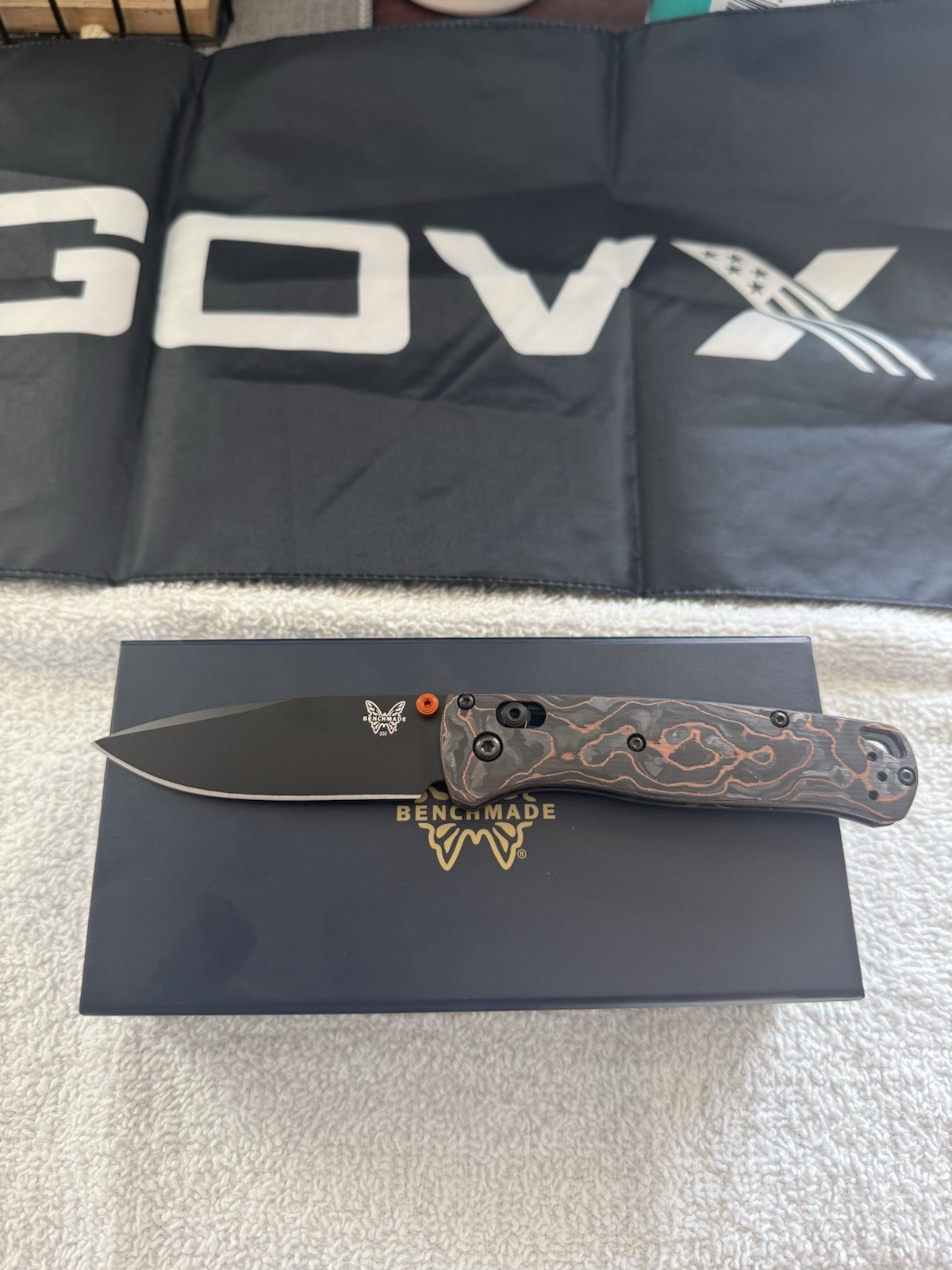 Benchmade Bugout 535BK-GOVX1 GOVX Manual Axis Lock Magnacut G10 Drop Point