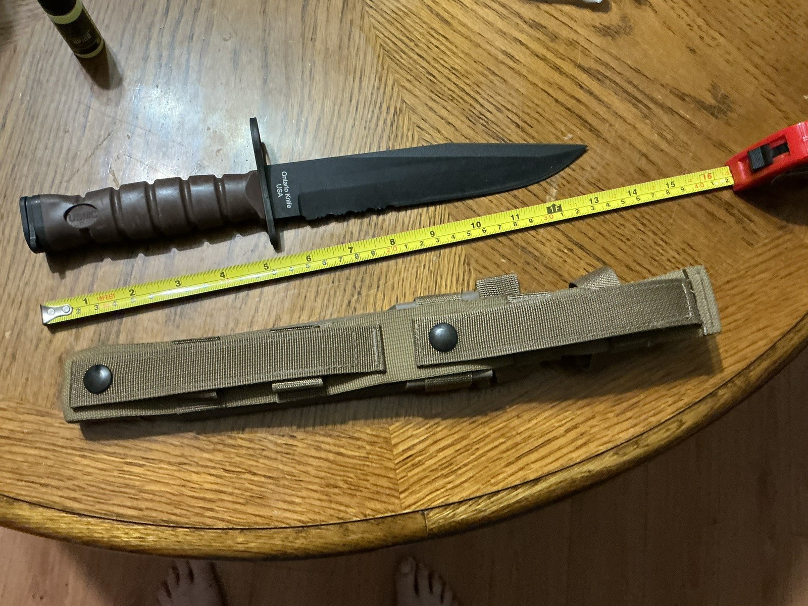 The Ontario OKC3S is the official combat knife and bayonet