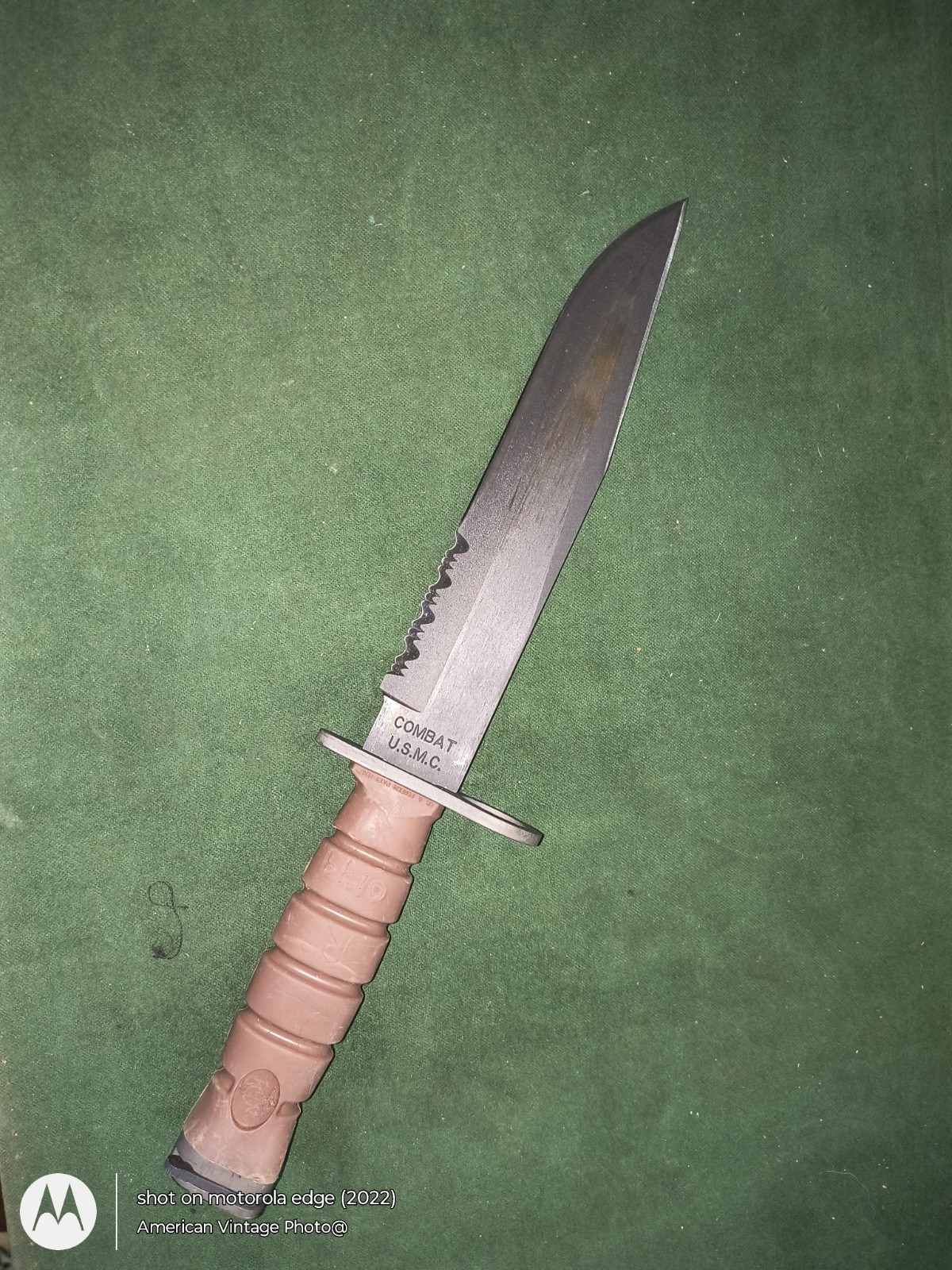 Vintage Knife OKC-3S Bayonet USMC & MOLLE Sheath Military Ontario Knife Co
