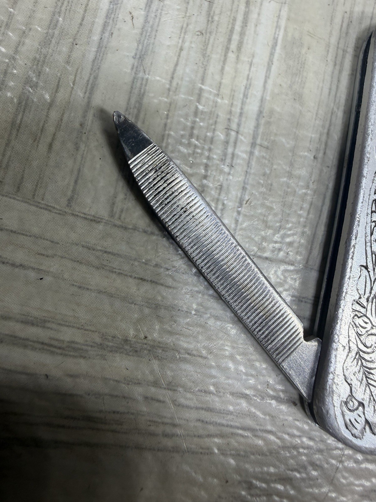 ALCOA Imperial Rare Vintage Pocket Knife Engraved Aluminum W/Stainless St Blades
