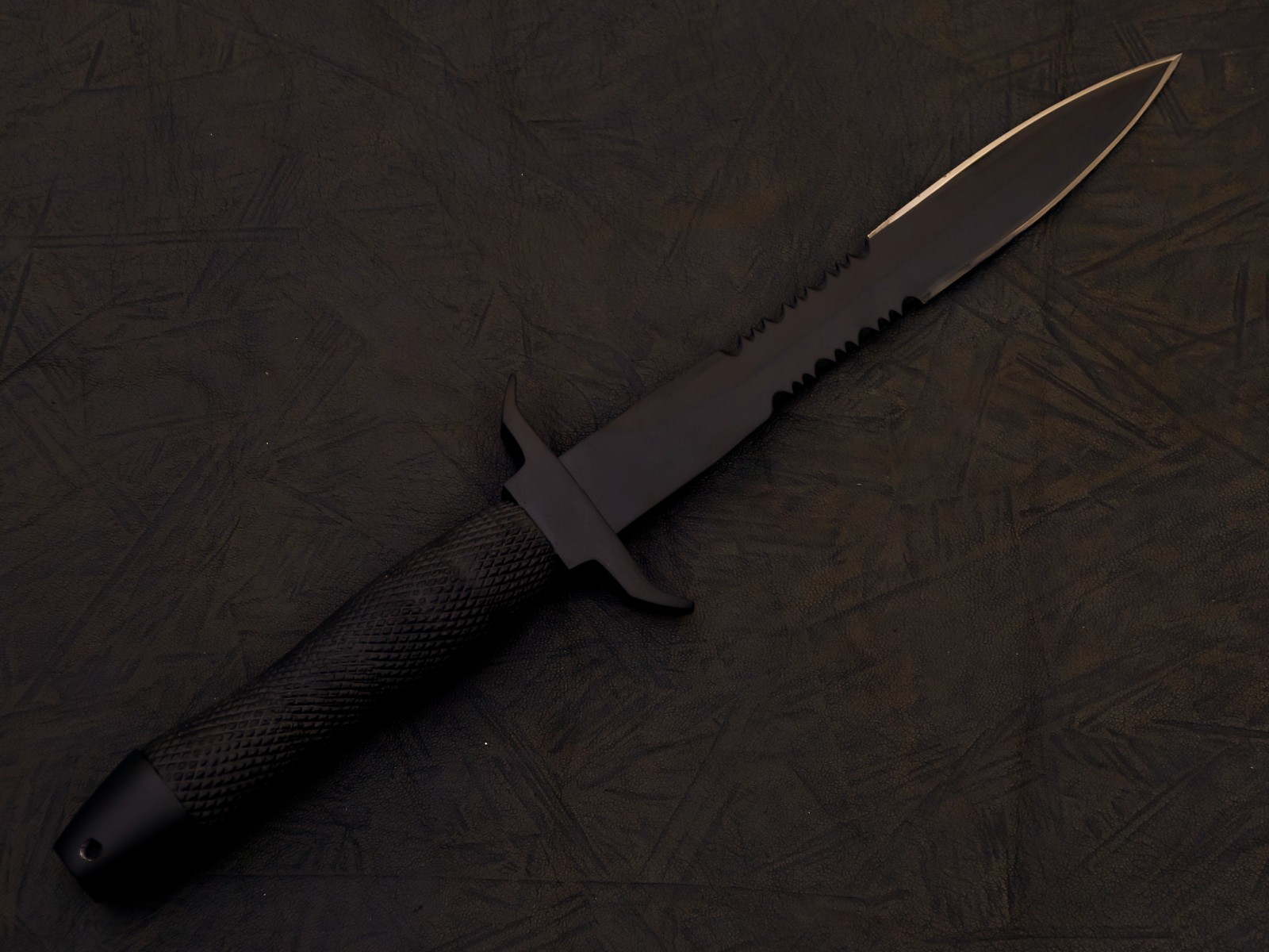 Hand Made Gerber MK-II Dagger REPLICA In 12C27 Steel w/checkered Aluminum Handle
