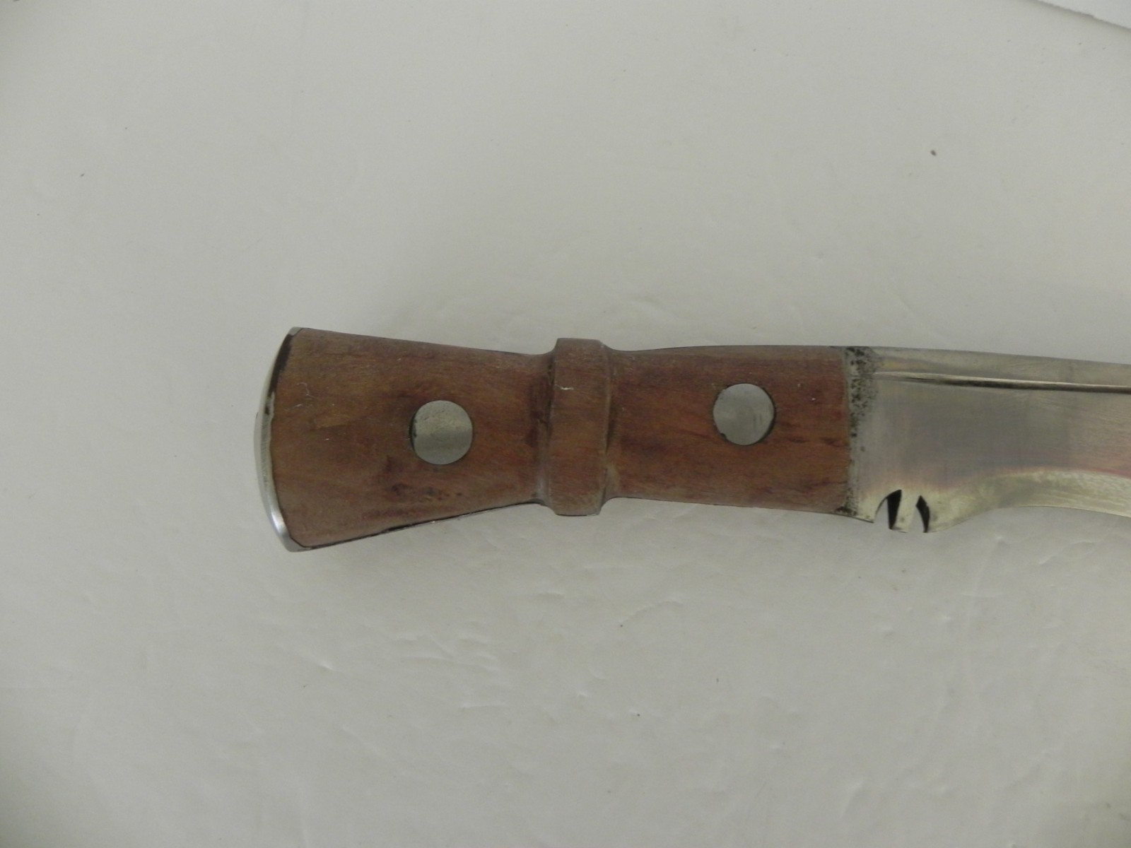 Reproduction Gurkha Khukri Knife w/ Recurved Blade and Wooden Handle in Sheath