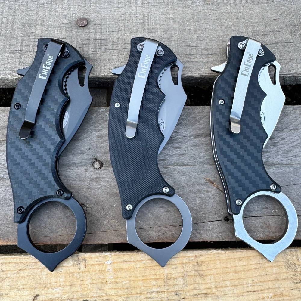 5.5″ Tactical Karambit Talon Claw Curved Blade Ball Bearing Folding Pocket Knife