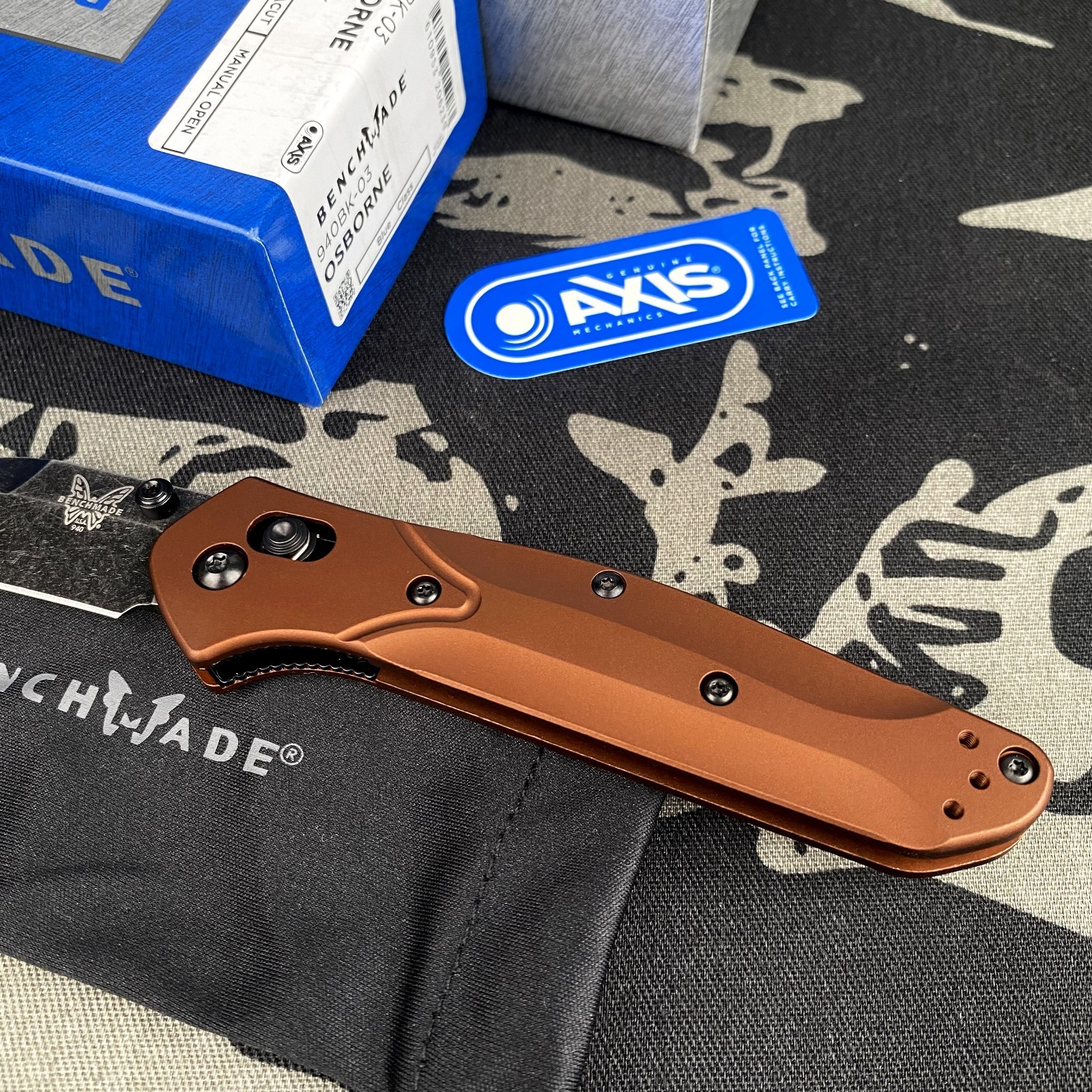 Benchmade 940BK-03 Osborne Burnt Copper Aluminum MagnaCut Blade Folding Knife