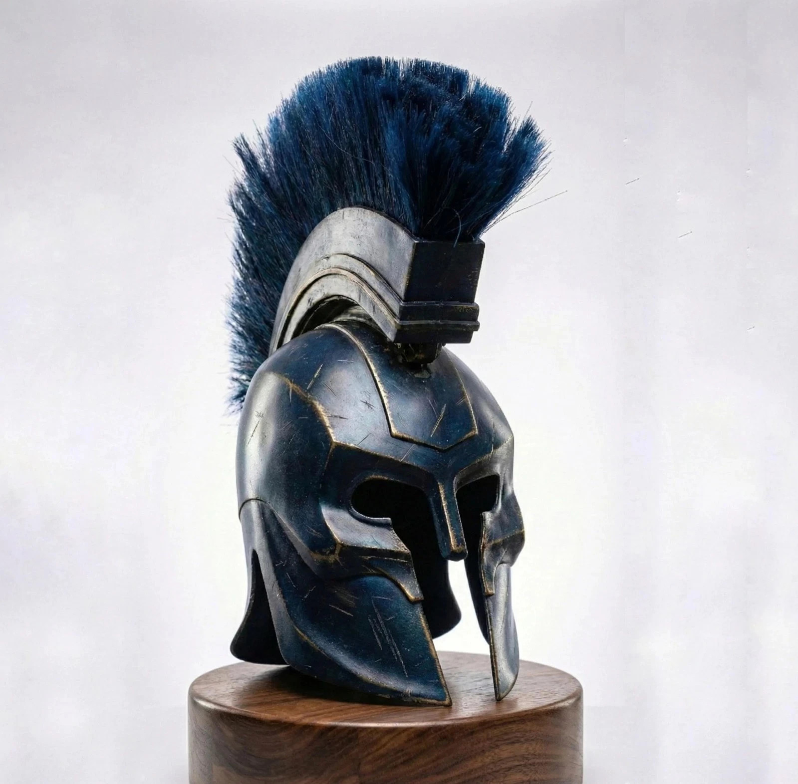 Agamemnon Greek Warrior Helm Replica Metal Spartan Trojan War Cosplay Armor Prop
