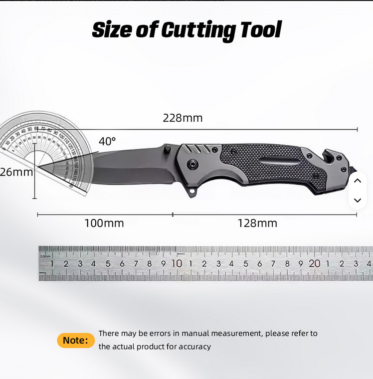 Tactical Folding Pocket Knife – 9″ Stainless Blade – EDC Survival