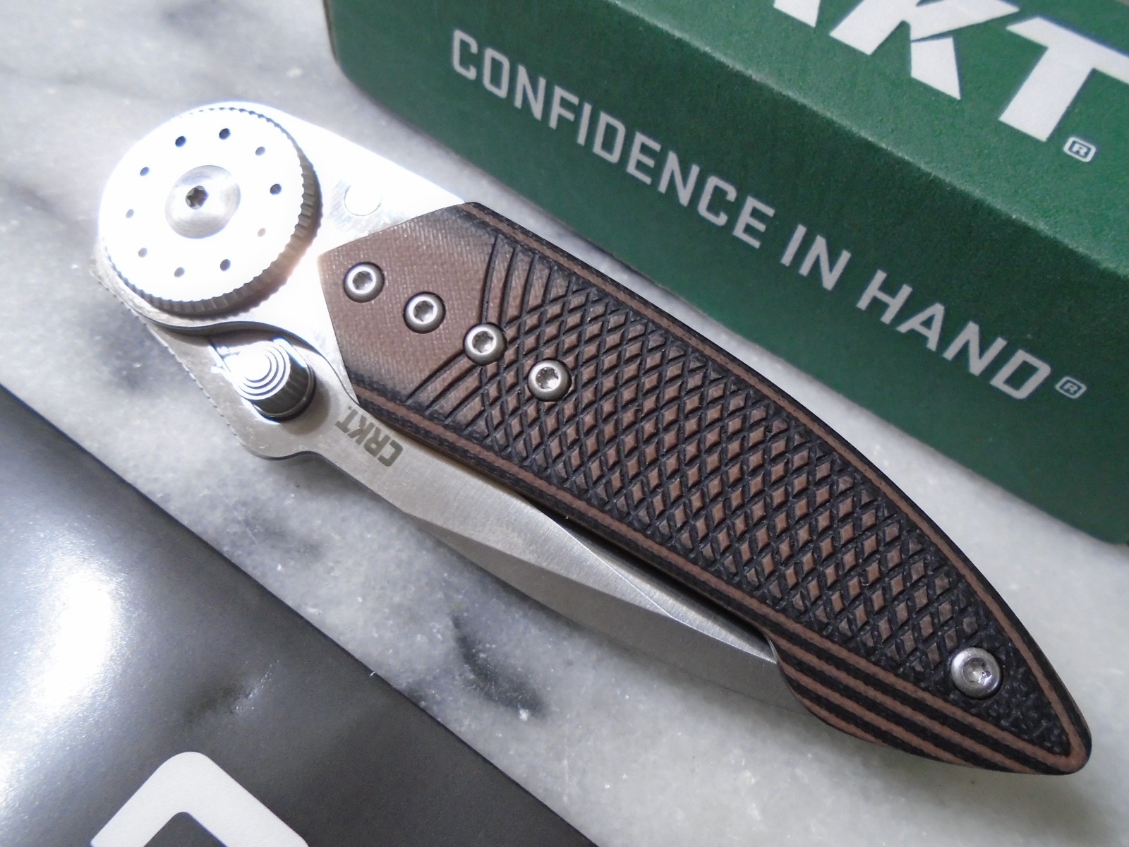 CRKT Walker Lock Pocket Knife 4200 14C28N Blade Steel G10 Sheepfoot Folder New