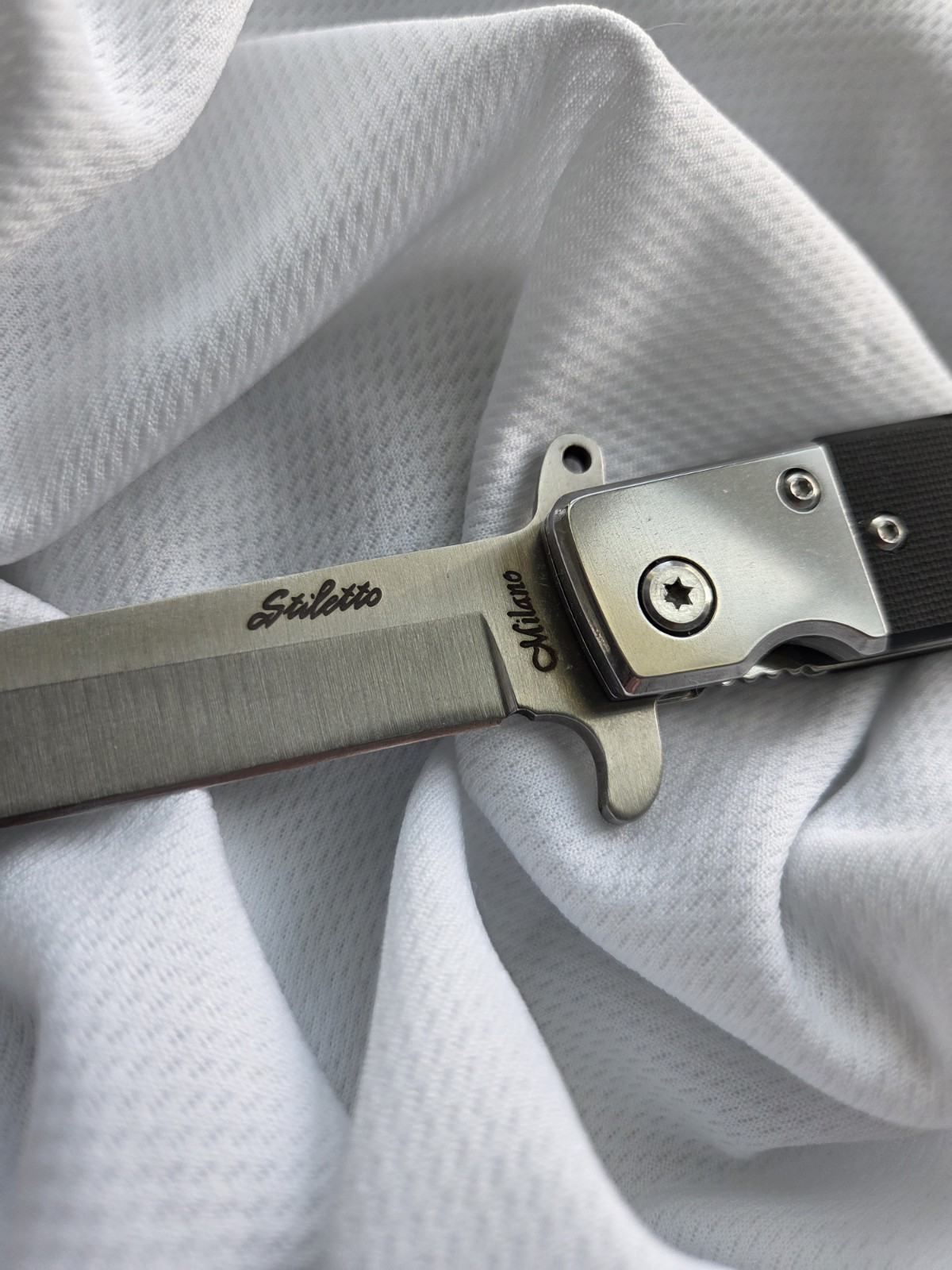 Rite-Edge Spring Assisted Manual Open Black Italian 🇮🇹 Stiletto