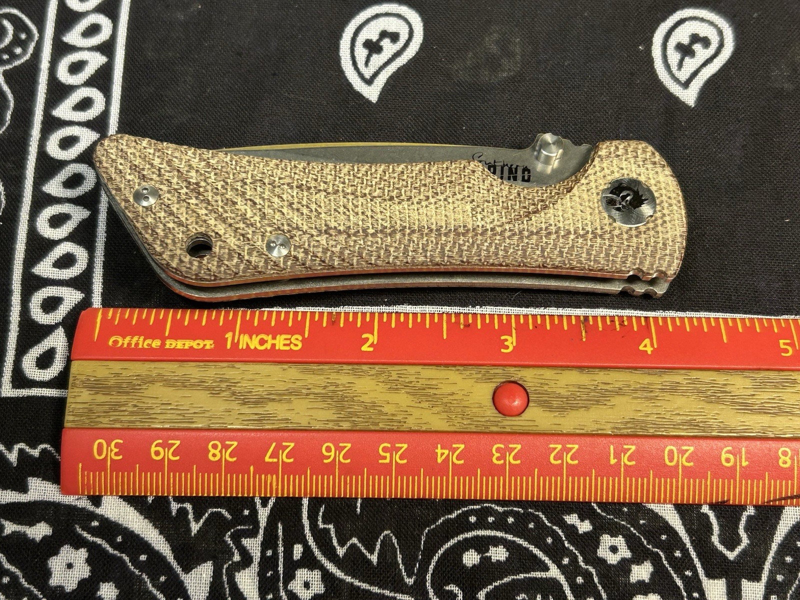 🔥New Southern Grind Spider Monkey Natural Micarta And Titanium Liners S35VN #2