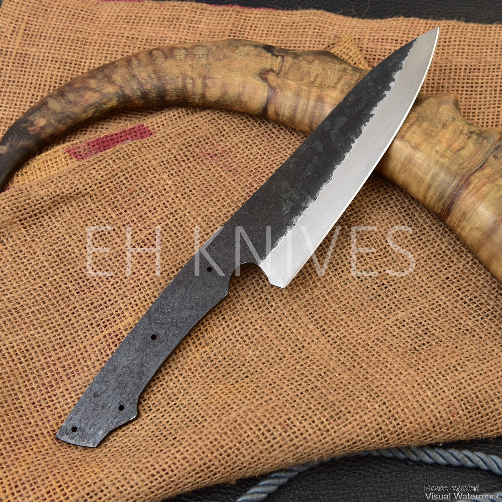 CUSTOM FORGED CARBON STEEL BLANK BLADE HUNTING CLEAVER KNIFE MAKING SUPPLIE 3313