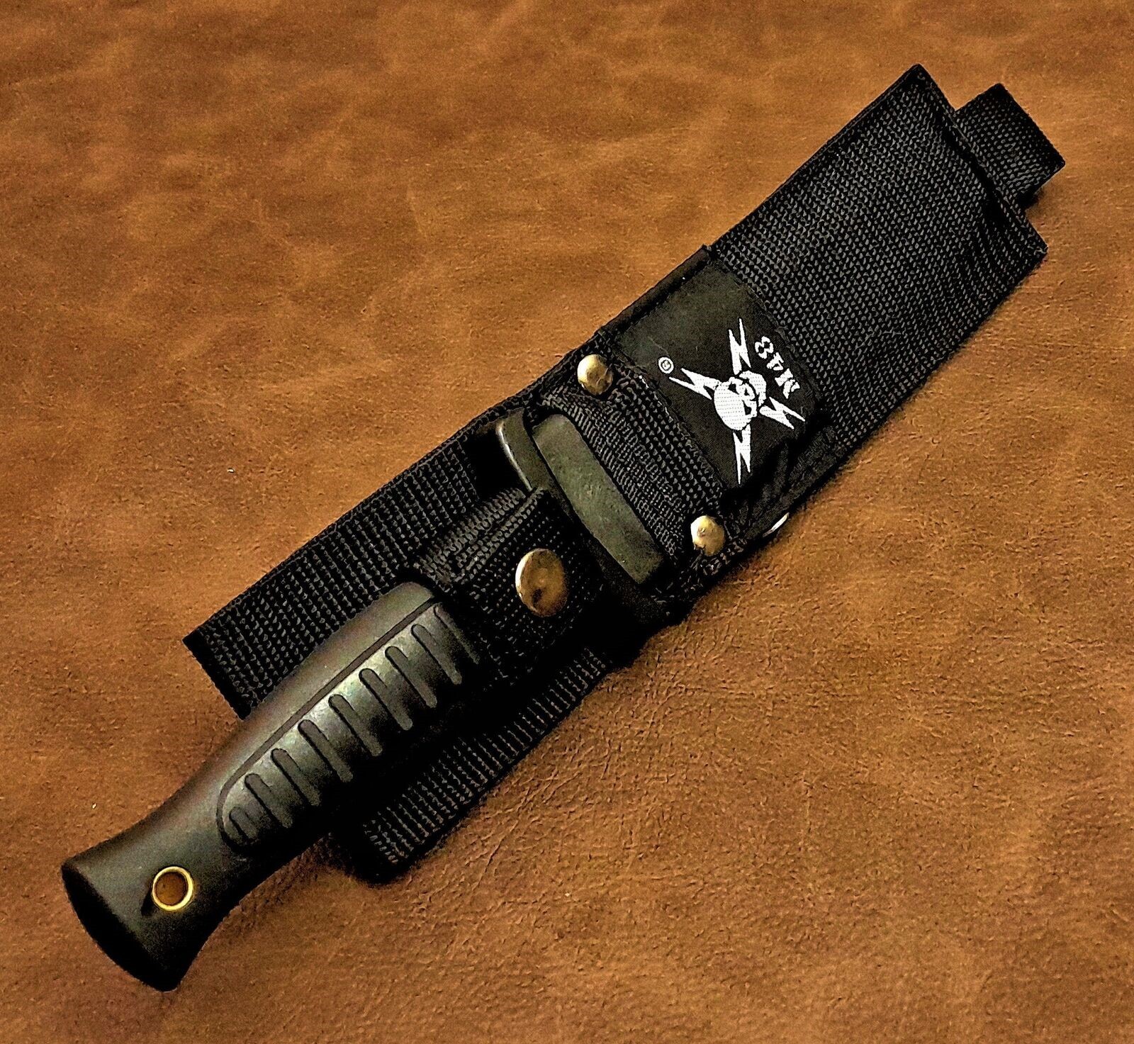 M48 Tactical Combat Double Edge Boot Knife With Shoulder Harness & Sheath
