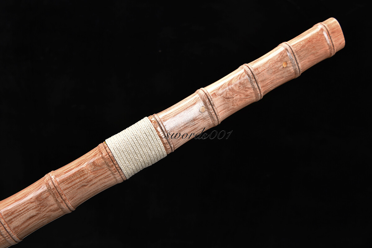 Bamboo-joint Style Shirasaya Sword T10 Japanese Samurai Katana Clay Tempered