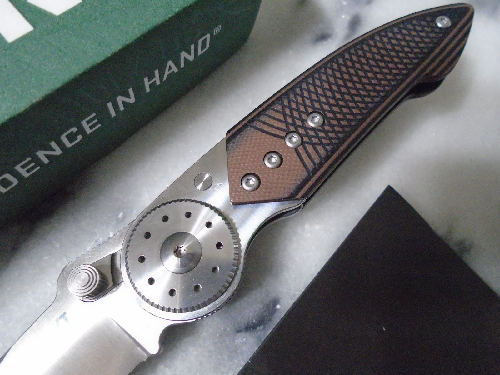 CRKT Walker Lock Pocket Knife 4200 14C28N Blade Steel G10 Sheepfoot Folder New