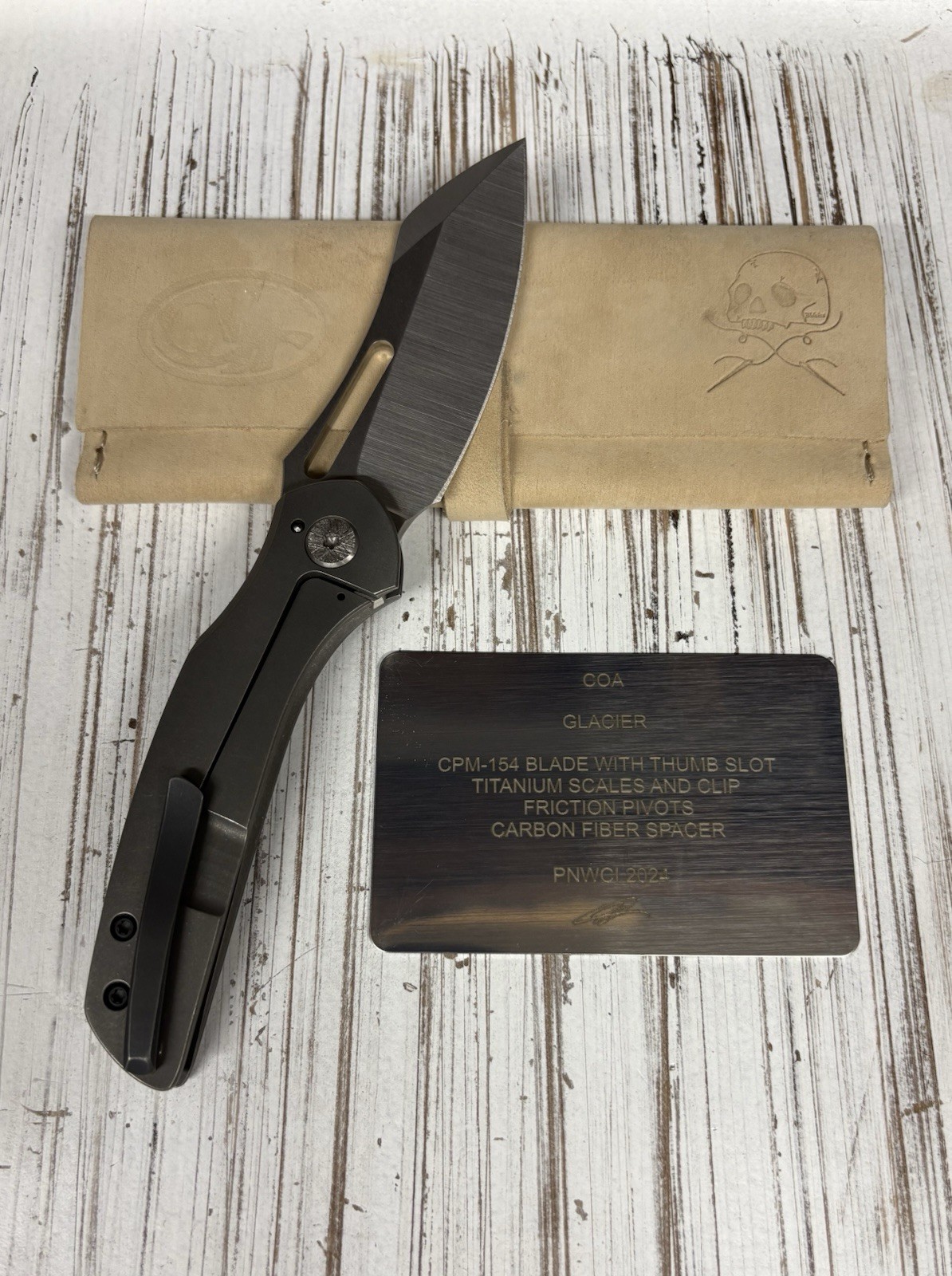 CMF Metalworks(Ian Pickarski) Custom Glacier PNWCI 2024 Titanium CPM 154