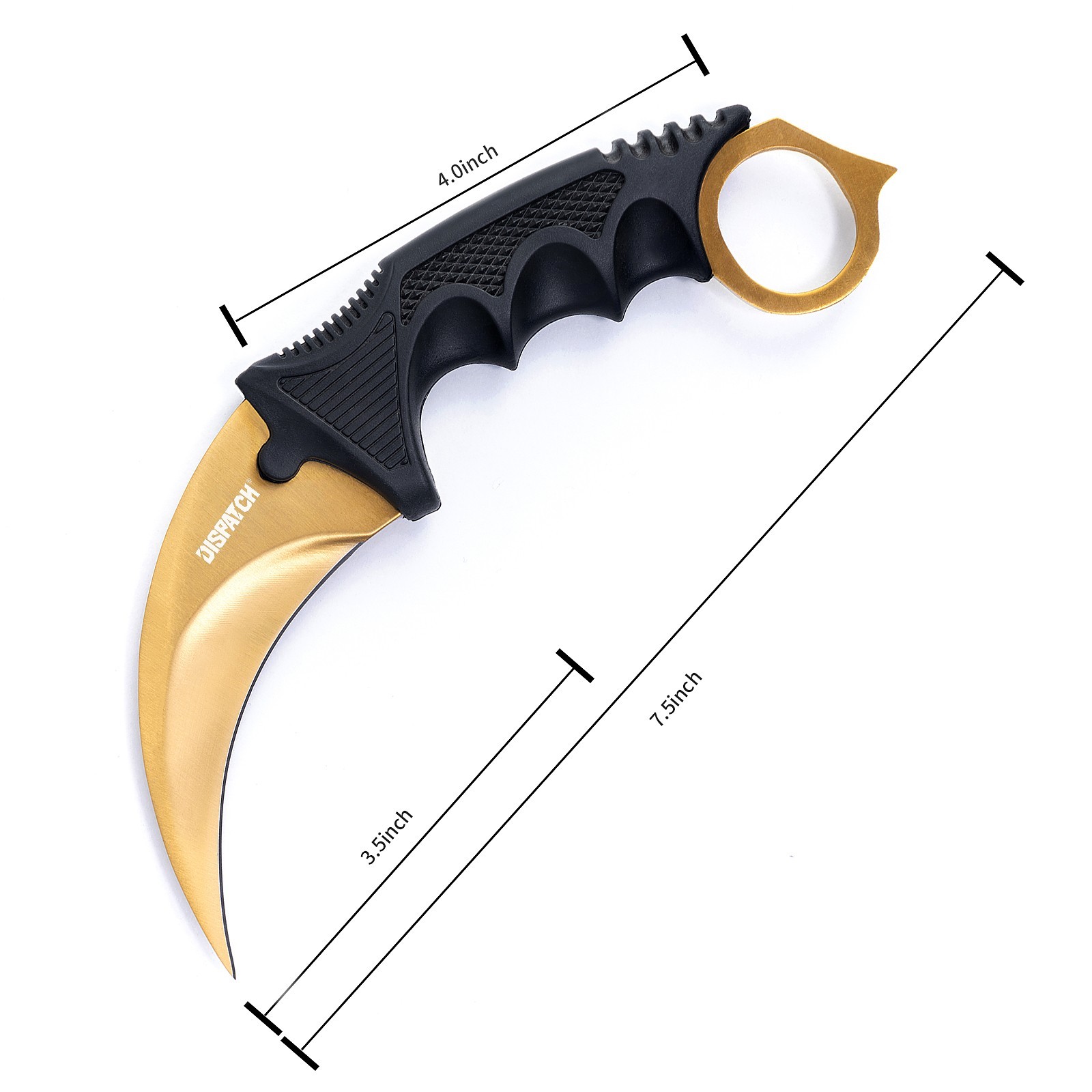 7.5″ Military Combat Tactical Karambit Fixed Blade Neck Knife withSheath Black