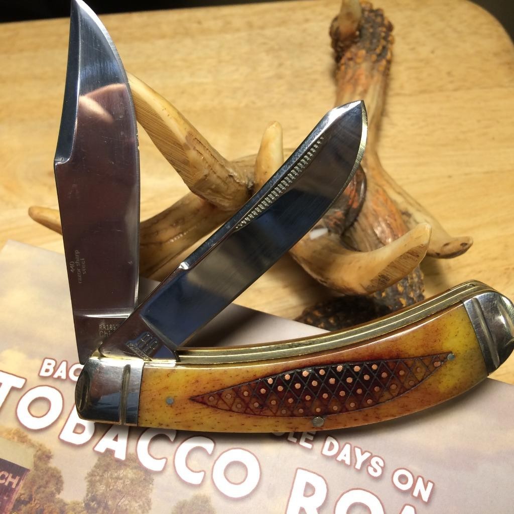 Rough Ryder Tobacco Road Bow Trapper 4″ Pocket Knife RR1892