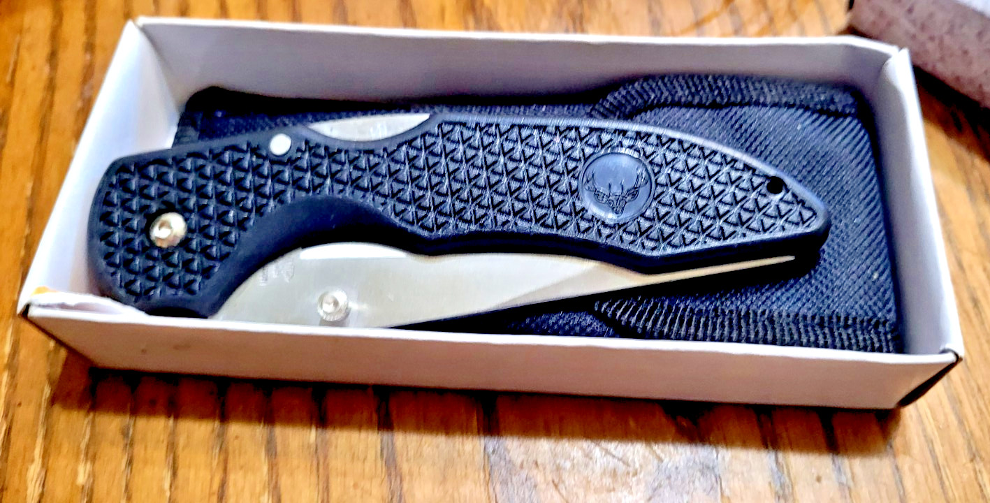 Stainless Steel Folding Pocket Knife, Back Lock Pocket Clip