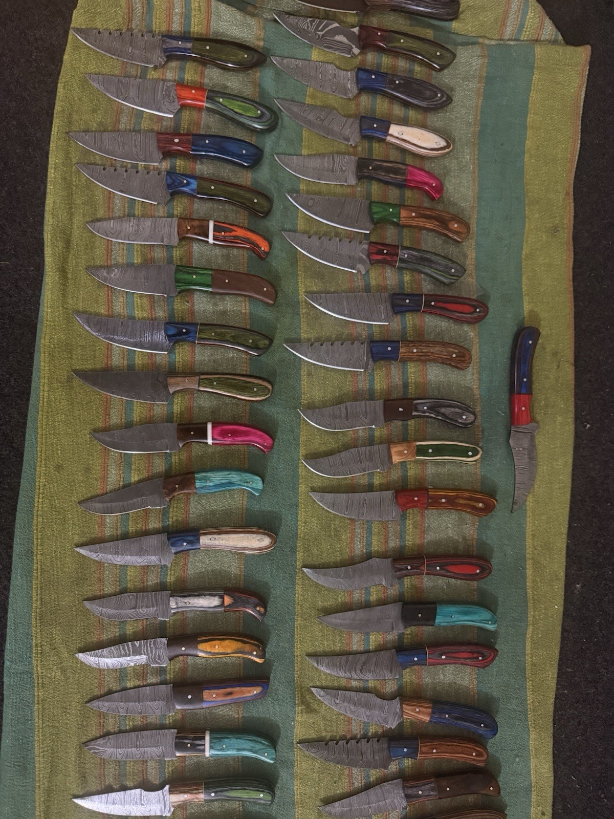 LOT OF 100 PCS CUSTOM HANDMADE DAMASCUS STEEL MIX SKINNER KNIVES EDC