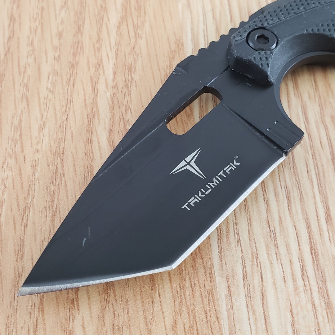 Takumitak Muted Fixed Knife 3″ Full Tang 3Cr13 Steel Blade Black FRN Handle 3S06
