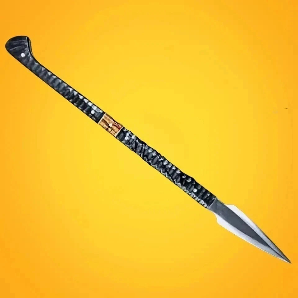 Custom Handmade Carbon Steel Full Tang Hunting Viking Spear For Outdoor Camping