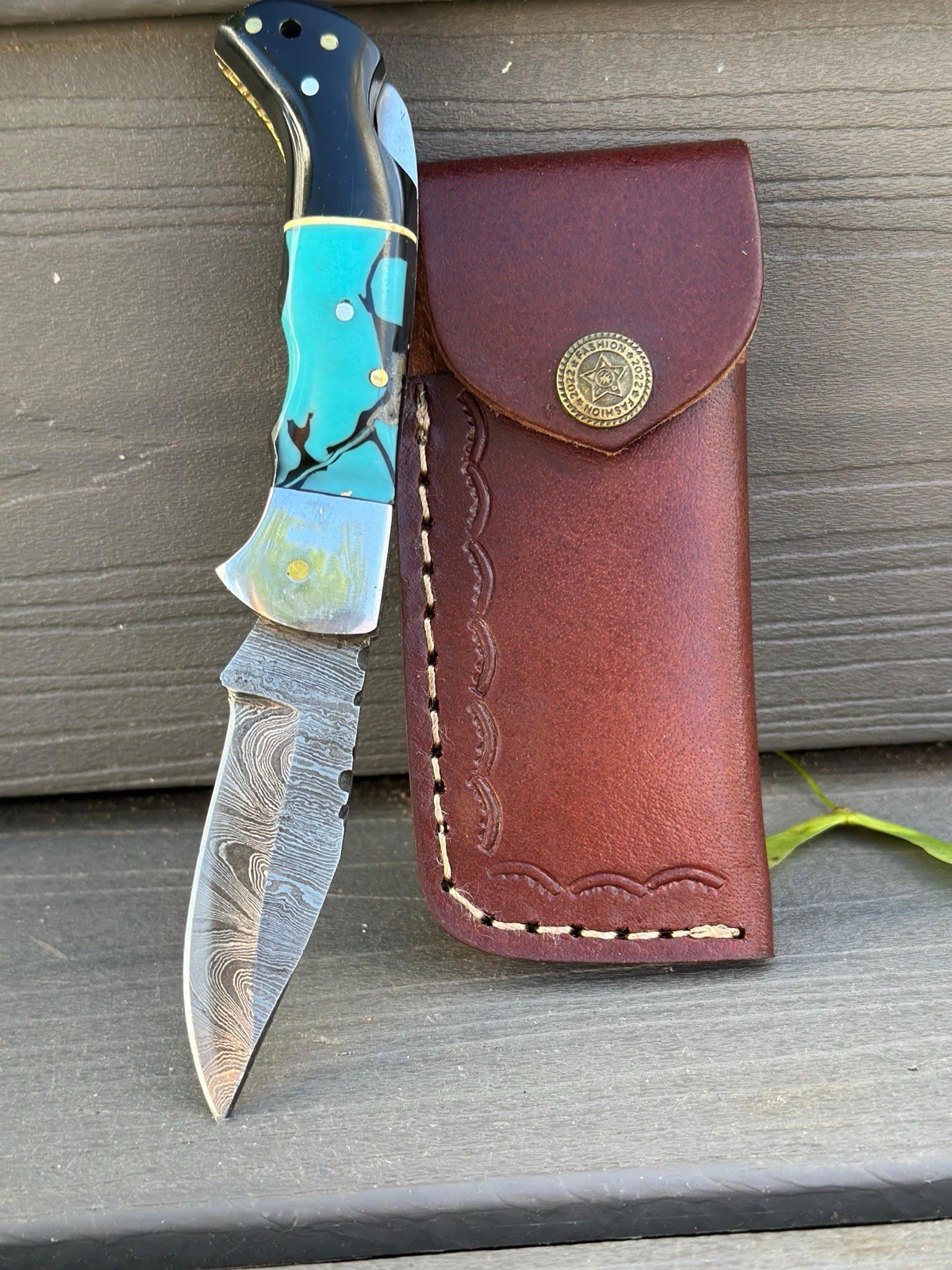 Custom Handmade Damascus Steel Folding Blade Pocket Knife – Best Seller Folder