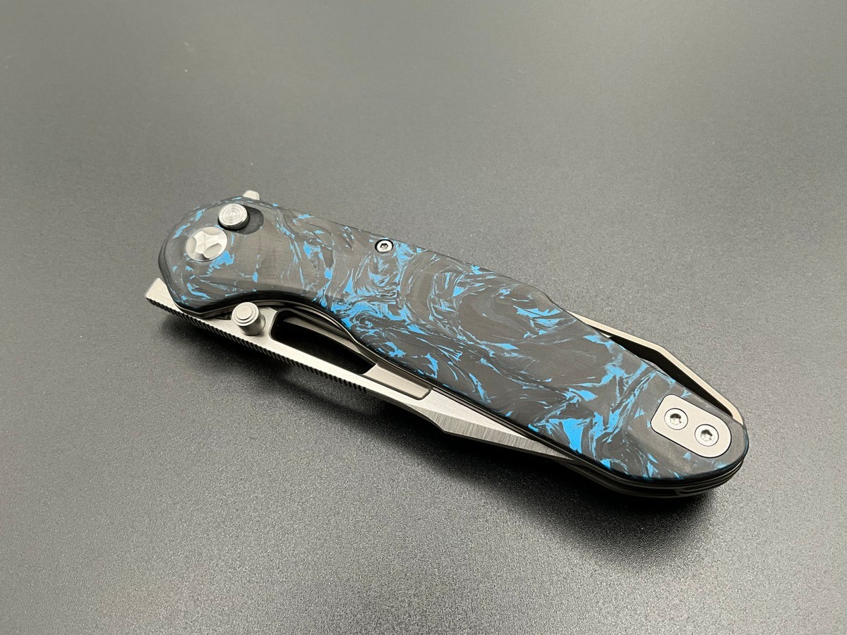 Ketuo Triad Folding Knife 3.25″ Bohler M390 Steel Blade Carbon Fiber Handle