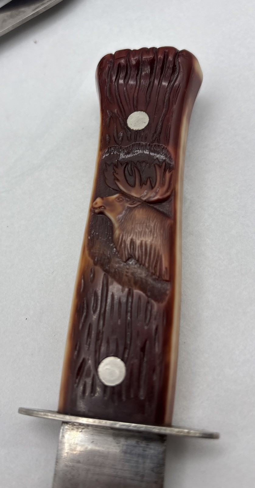 Vintage Imperial Stag Head Series Fixed Blade Hunting Knife & Pocket Knife