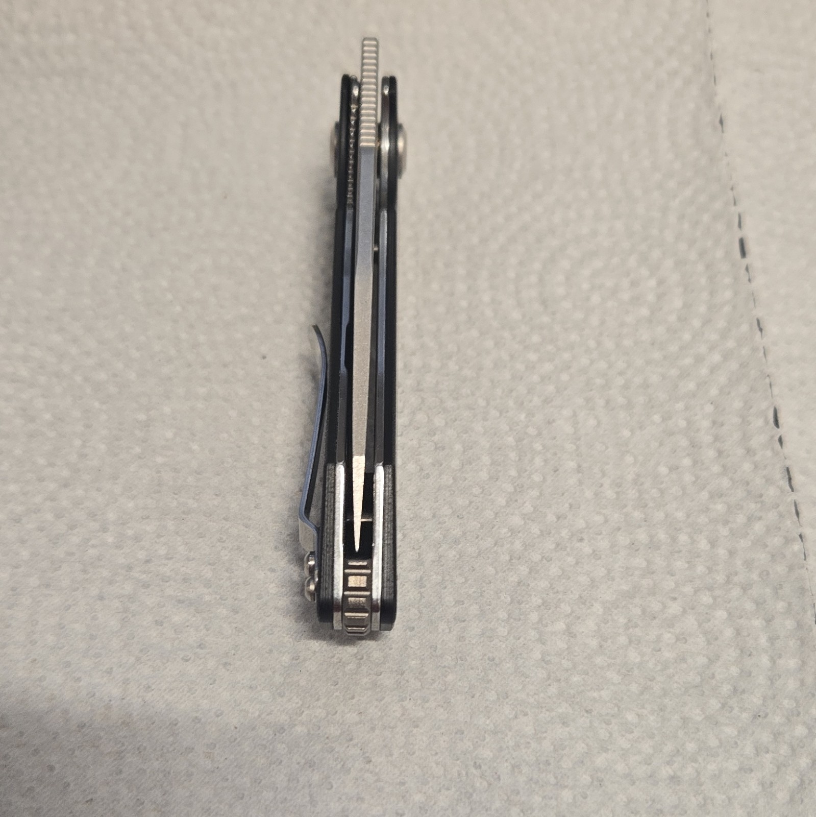 Pmp Spartan Pocketknife Liner Lock Black G10 Clip Manual Front Flipper