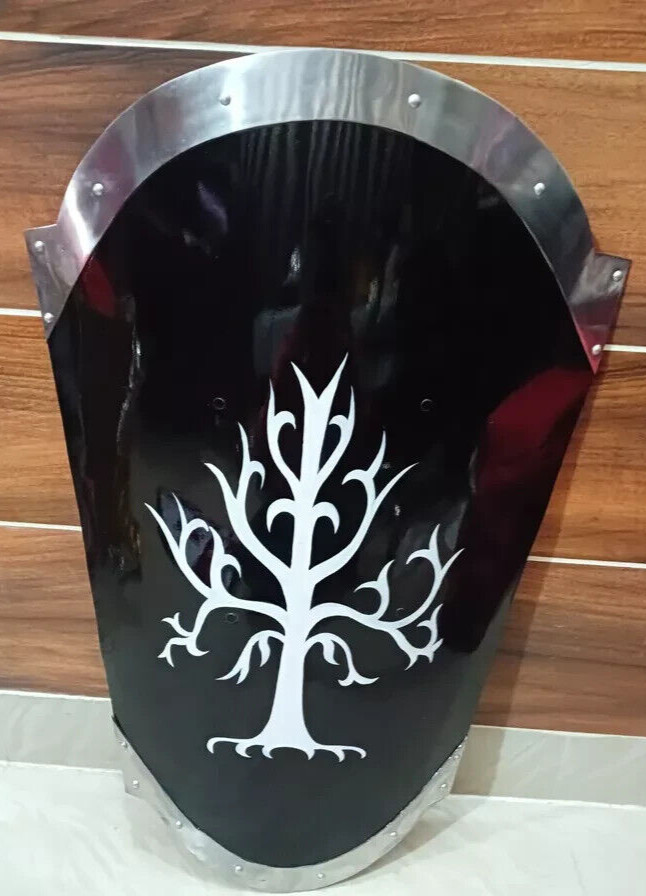 Medieval Black Base Tree Painted Cosplay Armor Reenactment costume shield