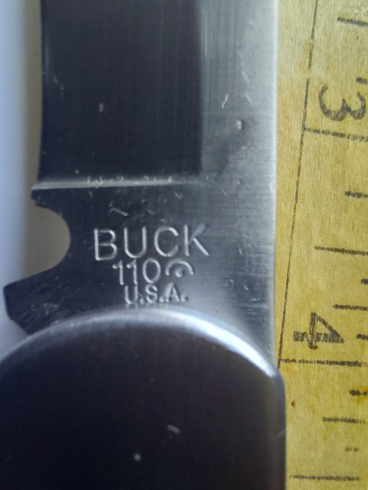 Buck 110 Folding Pocketknife Black Handle Steel Blade Lockback w/ Sheath & Box