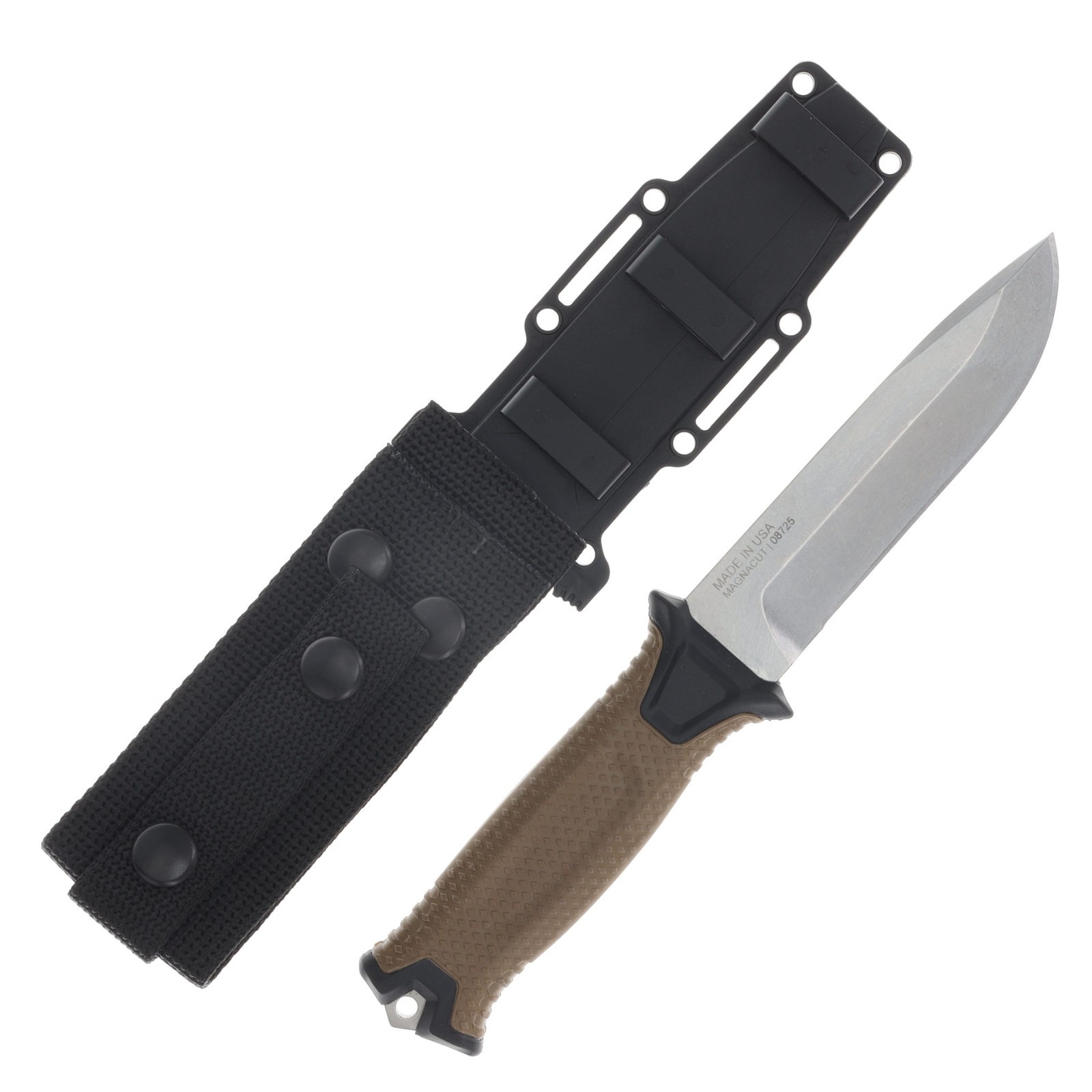 Gerber Strongarm Magnacut Fixed Blade Survival Knife W/ Modular Molle Sheath