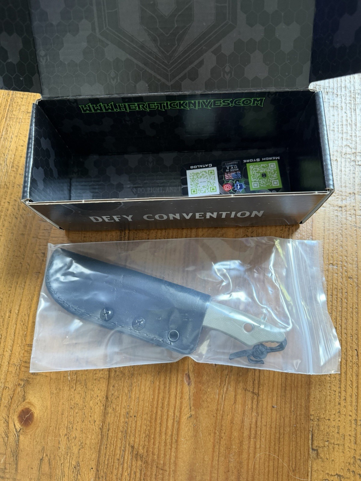 Heretic Kobold BOWIE BRONZE OD GREEN G10! BNIB!