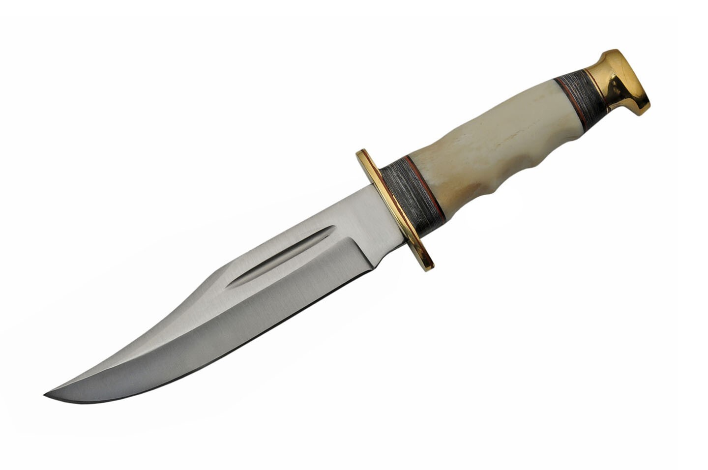 11.25″ Real Bone Fixed Blade Bowie Hunter EDC Knife