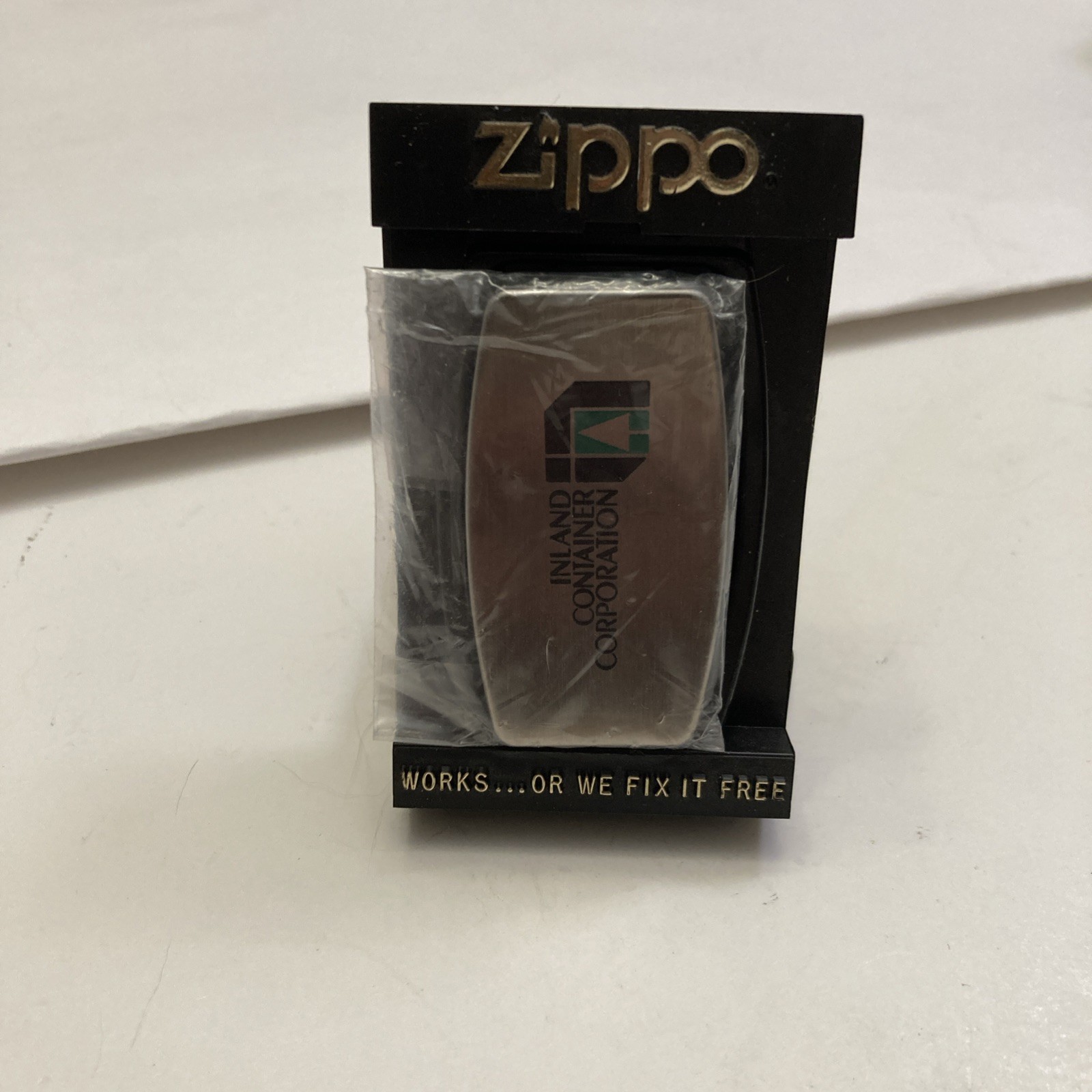 Zippo Pocket Knife with Case Branded Inland Container Company Made In USA