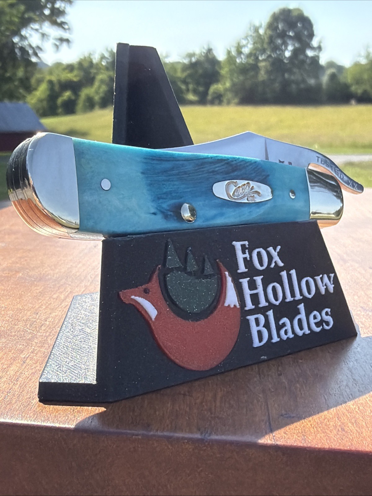 CASE XX 2025 SAWCUT CARRIBEAN BLUE BONE 61953L SS RUSSLOCK KNIFE