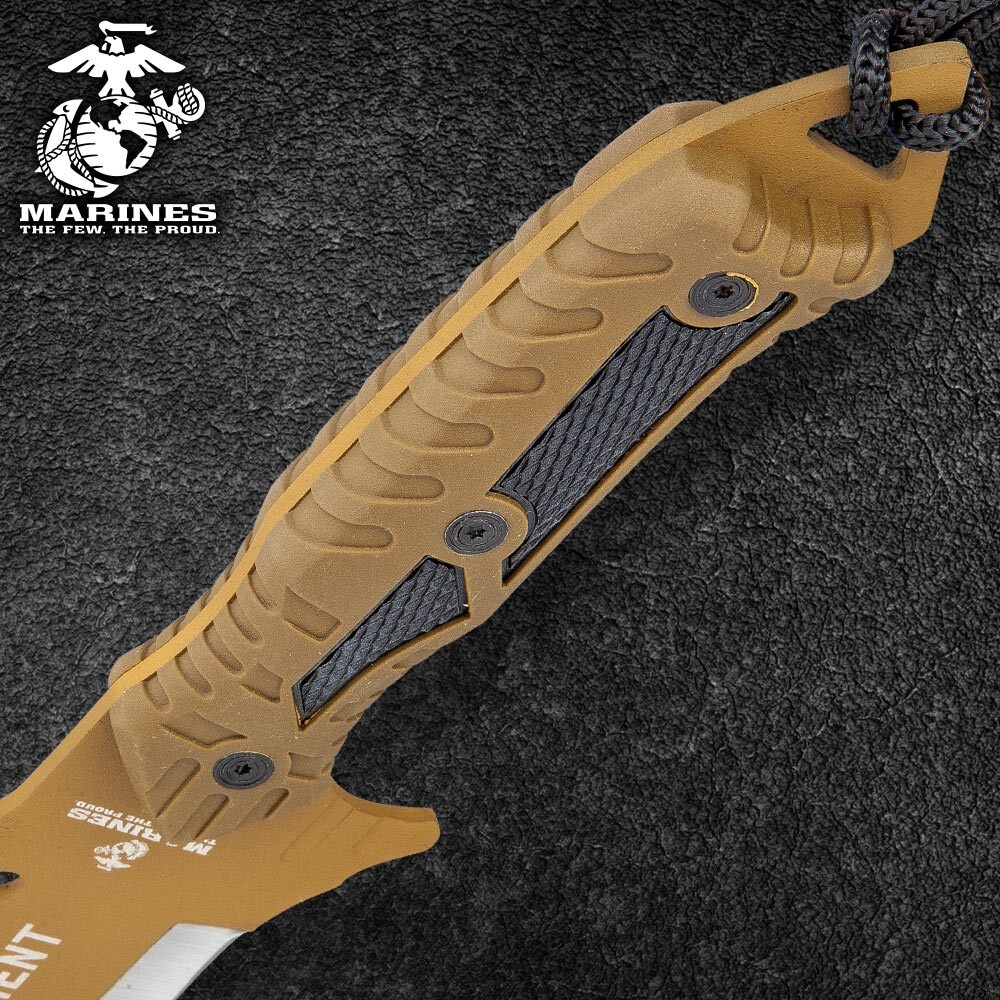 USMC Desert OPS Sawback Machete | Officially Licensed | Olive Drab | 24″ Overall
