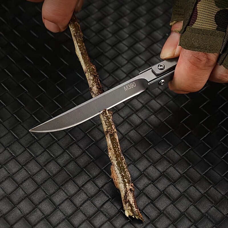 7.5 Inch M390 Blade Mini Knife Stainless Steel Outdoor Camping Folding Tools USA