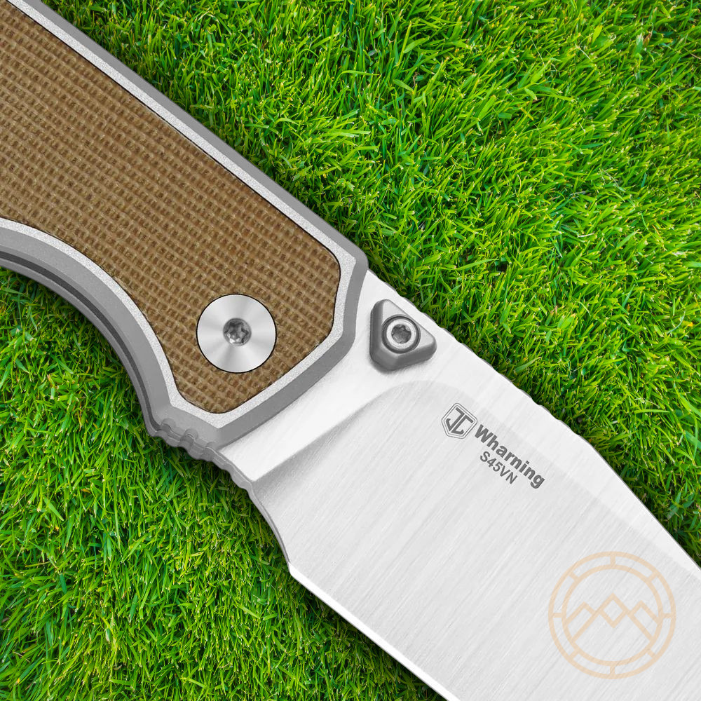 Kizer Cutlery Folding Knife 3.38″ S45VN Steel Blade Aluminum/Micarta Handle