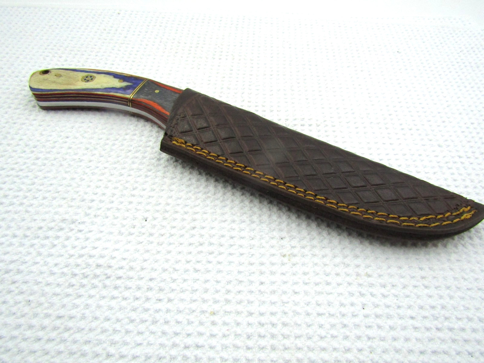 New Dragon Scale Style Hunting Knife 8″ Full Tang w/Sheath Steel Blade