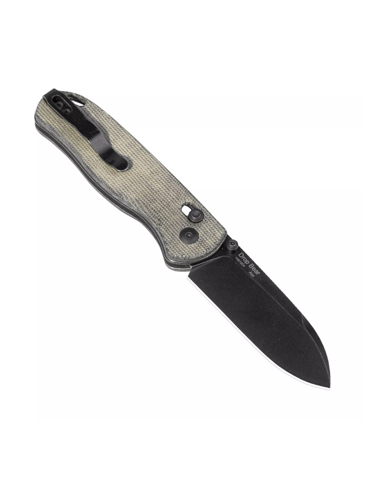 Kizer Drop Bear EDC Pocket Knife 154CM Steel Green Micarta Handle, V3619C4