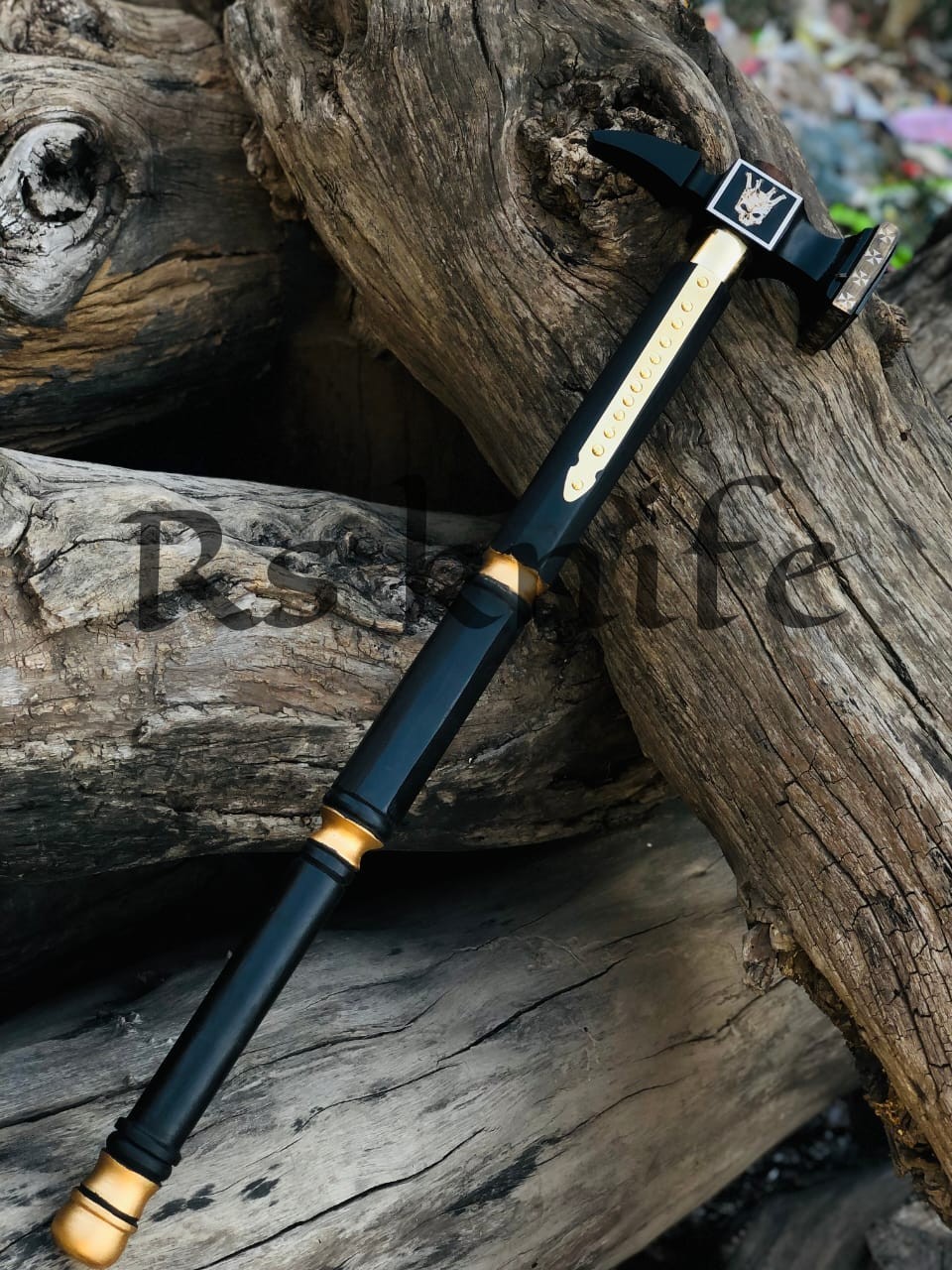 Handmade Viking War Hammer 32″ | High Carbon Steel Medieval skull hammer gift