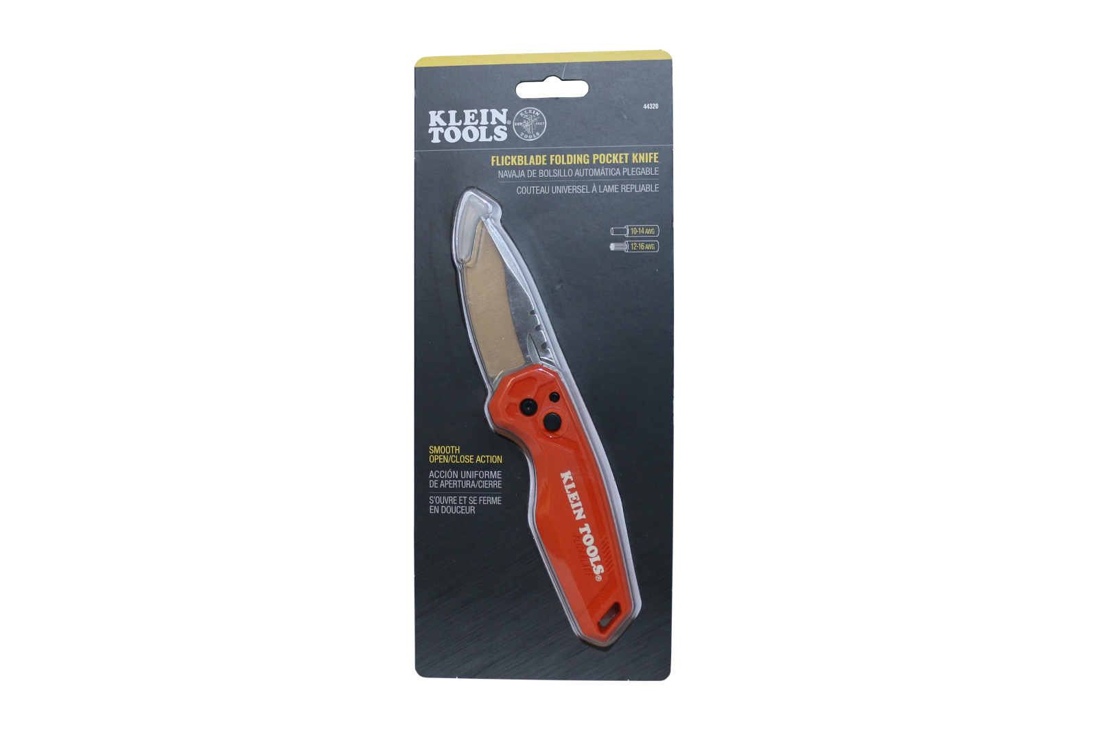 NEW Klein 44320 Flickblade Folding Pocket Knife Drop Point Utility Work_NEW